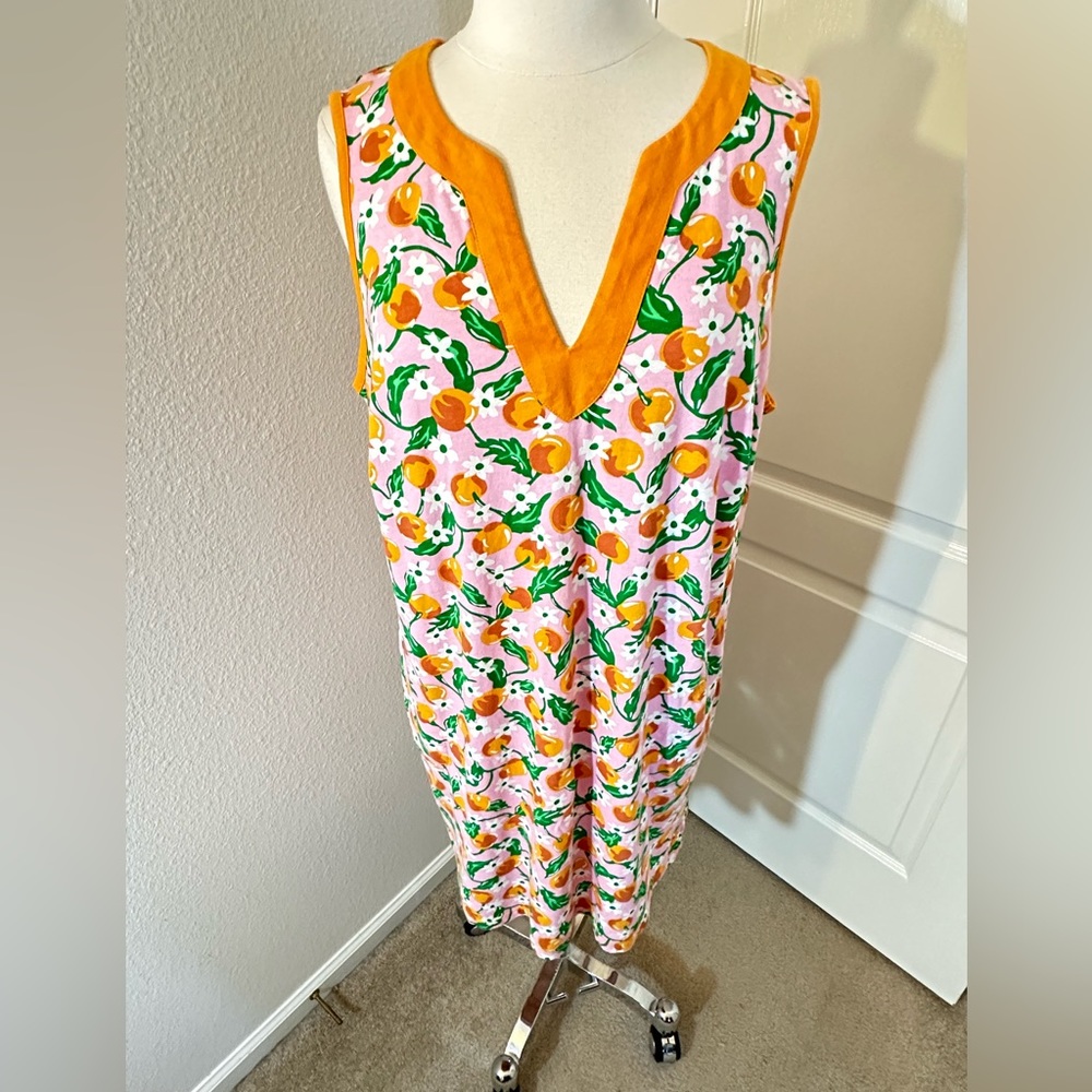 Draper James Orange and Pink Floral Dress